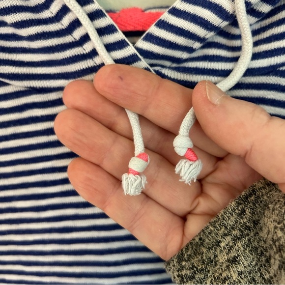 Joules Striped Marlston Cotton Knit Hooded Shirt. Size 14. - Picture 6 of 10